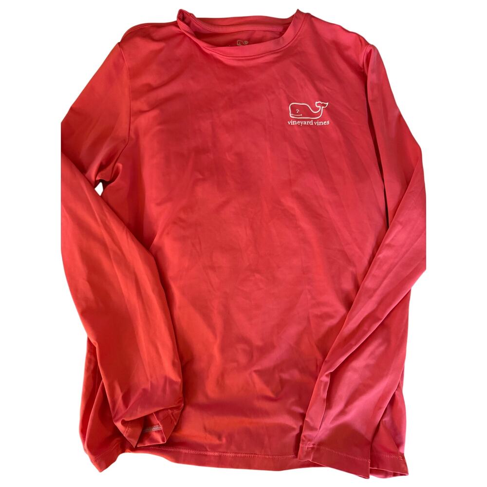 Vineyard Vines performance light red shirt size 12-14
